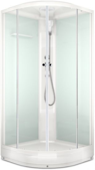 Душевая кабина Domani-Spa Delight 110 белые стенки/ сатин-матированное стекло